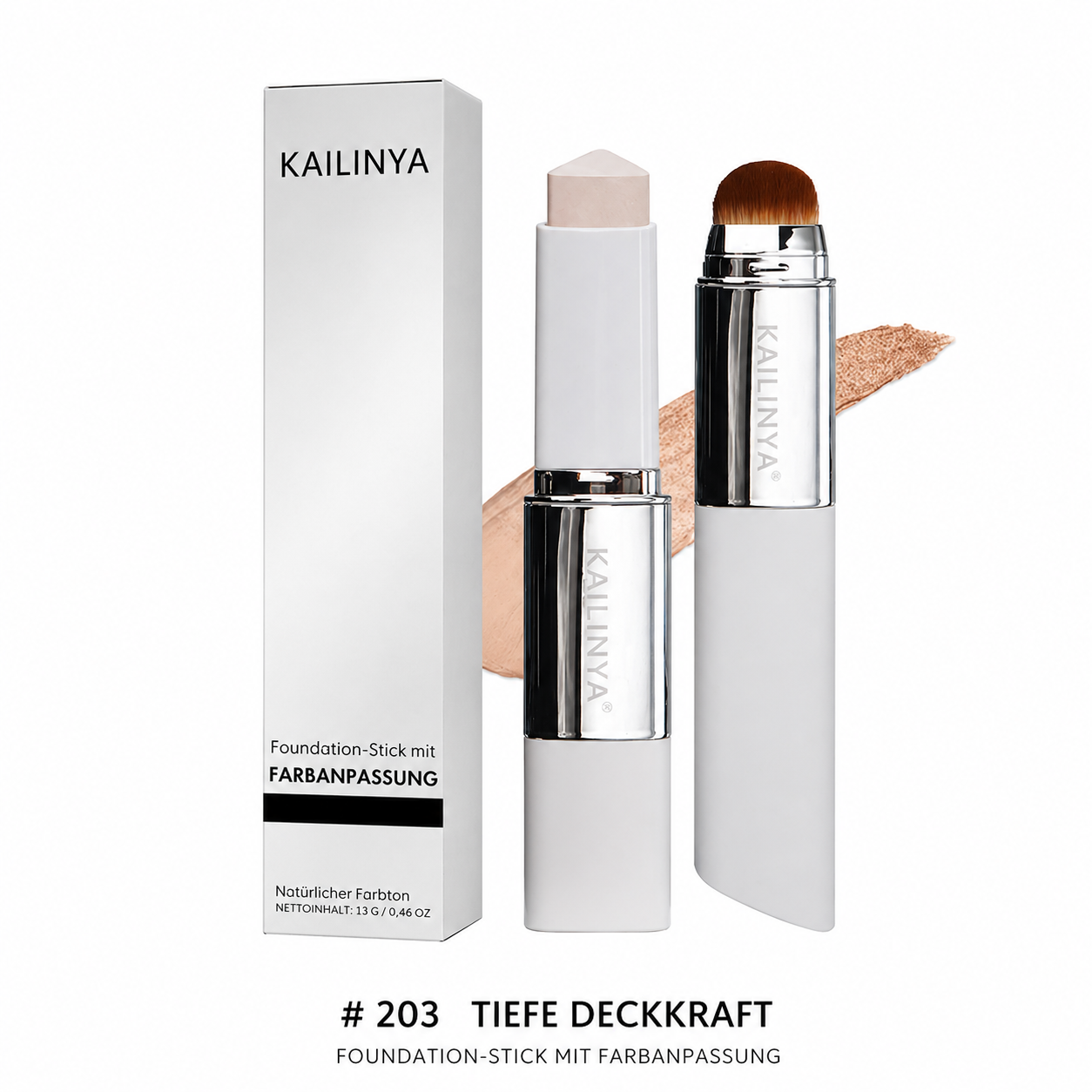 Kailinya™ Die Foundation, die sich deinem Hautton anpasst.
