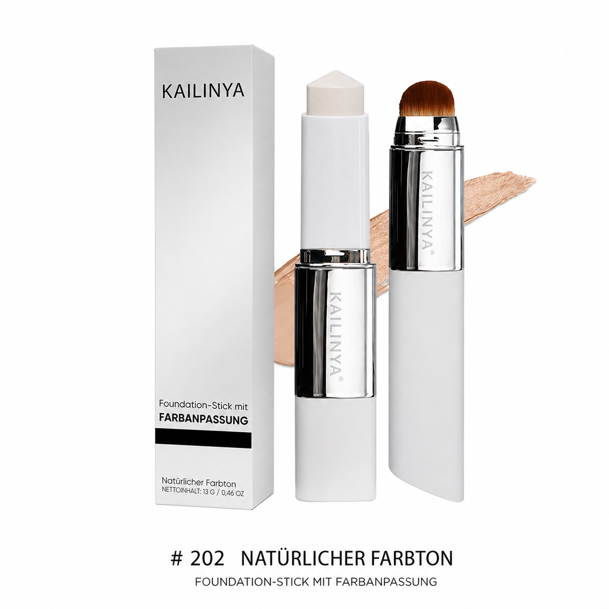 Kailinya™ Die Foundation, die sich deinem Hautton anpasst.
